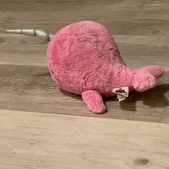 Jellycat Sea Sorbet Fuschia Narwhal Soft Toy Plush Pink Stuffed Animal - Picture 2 of 5